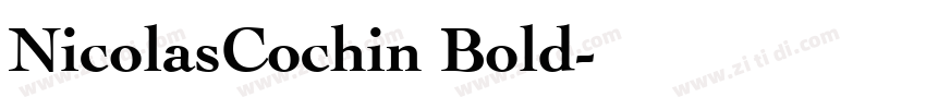 NicolasCochin Bold字体转换